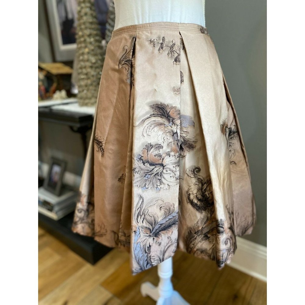 PRADA Silk Pleated Bubble Midi Paisley Skirt 6 - Picture 4 of 10